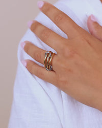 Sterling Silver Jasmin Link Stacking Ring