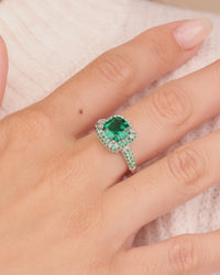 Sterling Silver Emerald CZ Legacy Ring