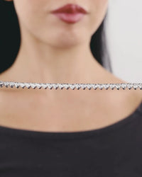 Helene Heart Cut Tennis Necklace