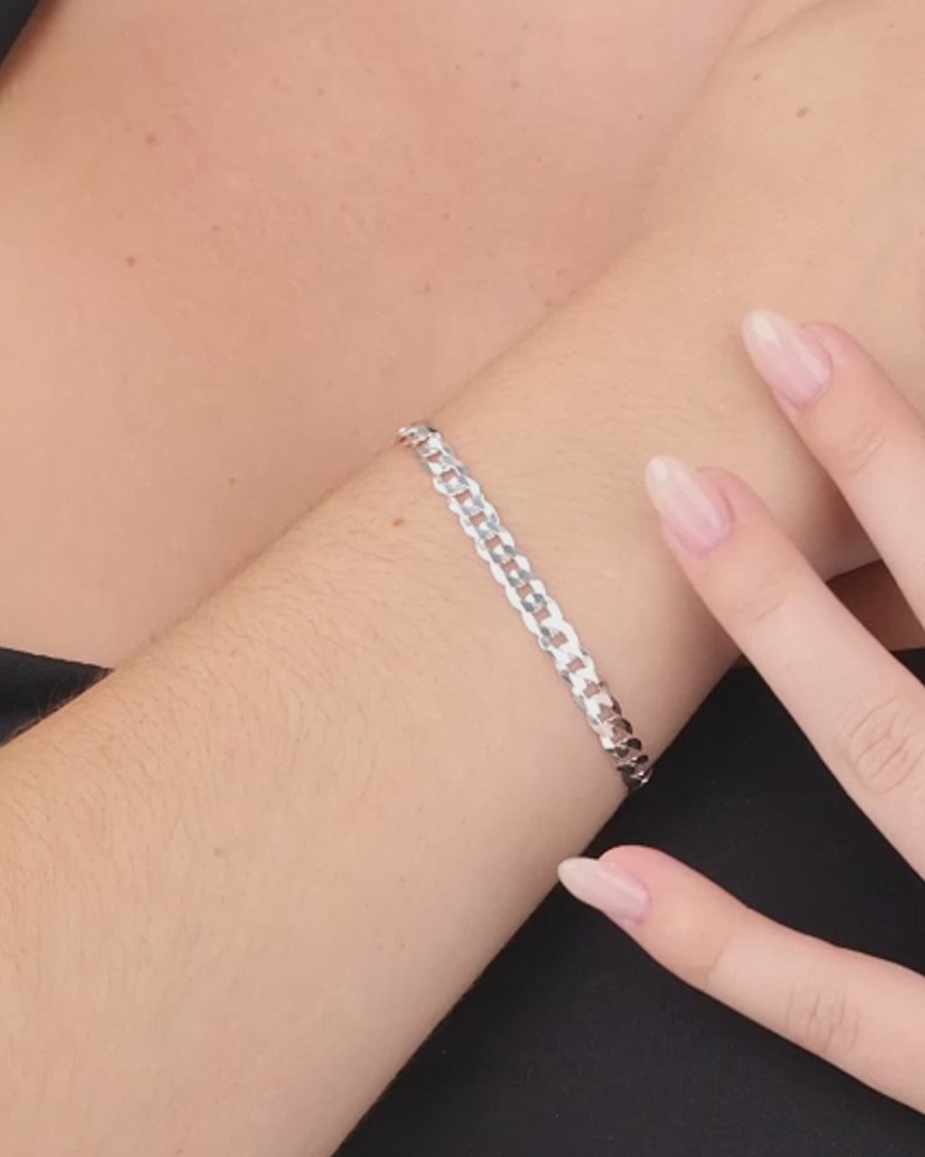 Sterling Silver Kira Wheat Chain Bracelet