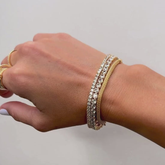 Girl Wearing Clarissa CZ Tennis Bracelet