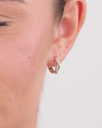 Sonia Two-Tone Twist Hoops