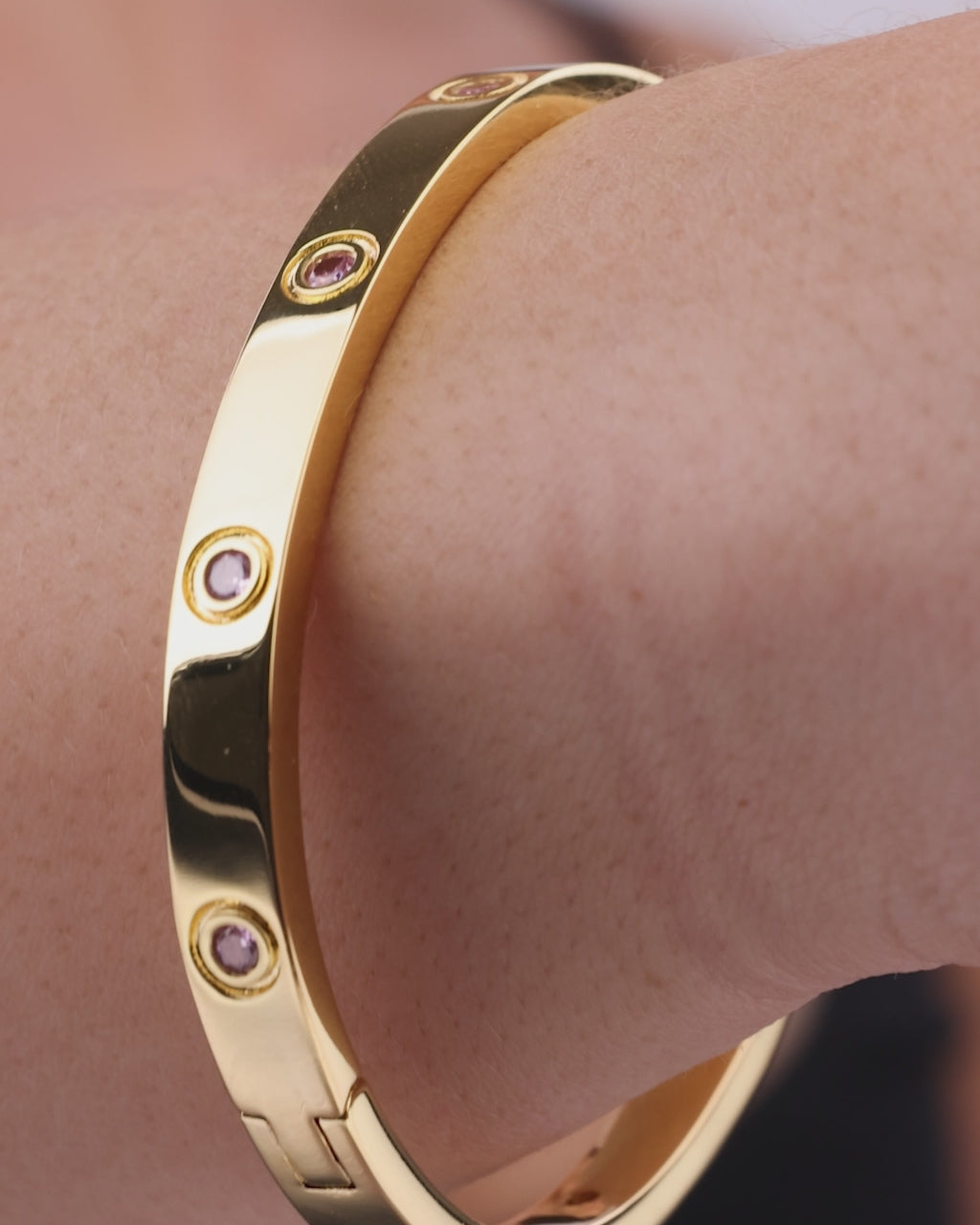 Verona Pink CZ Bangle