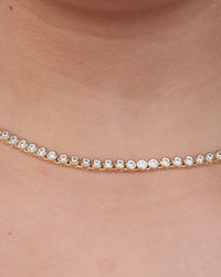 Helene Bezel CZ Tennis Necklace