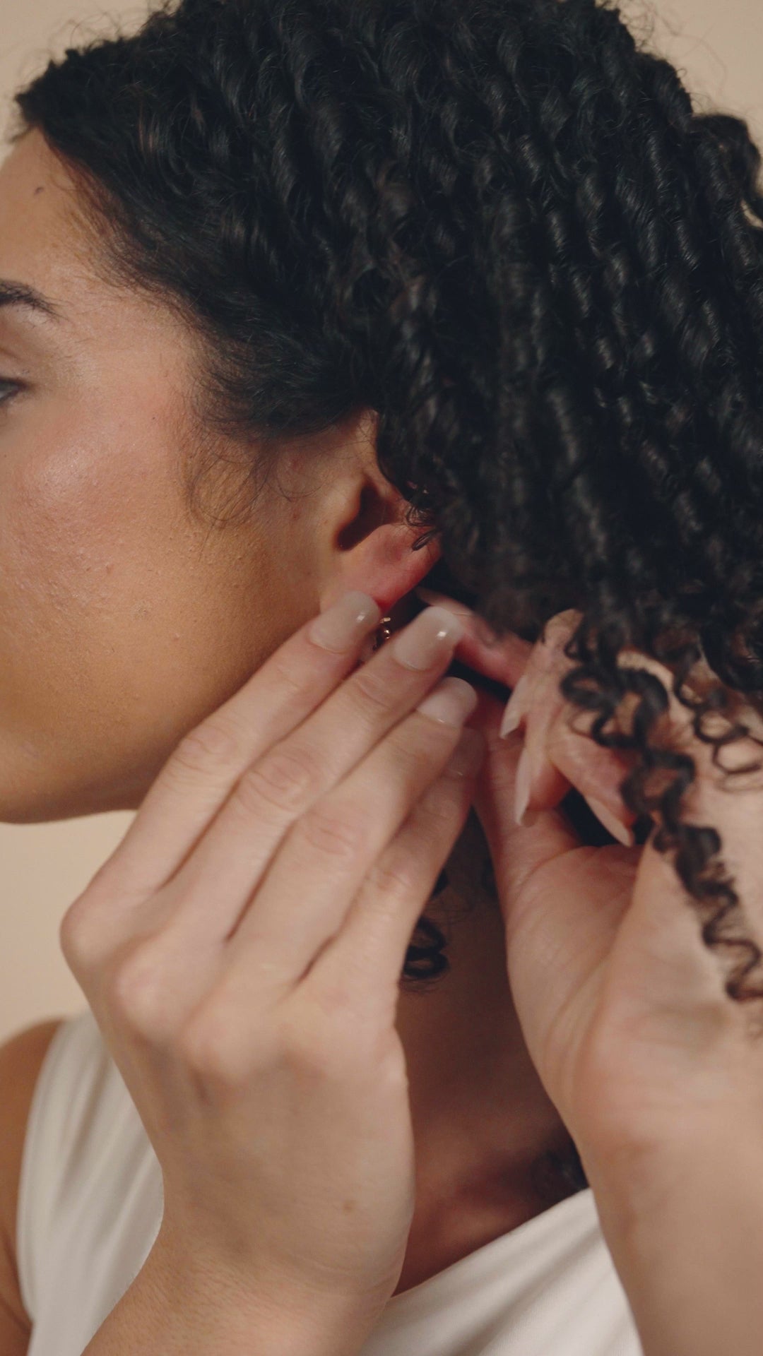 Petite Croissant Hoop Earrings