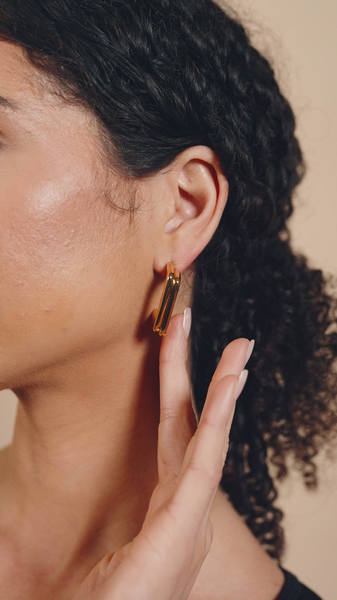 Baguette Hoop Earrings