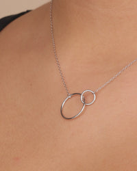 Sterling Silver Interlocking Open Circle Pendant