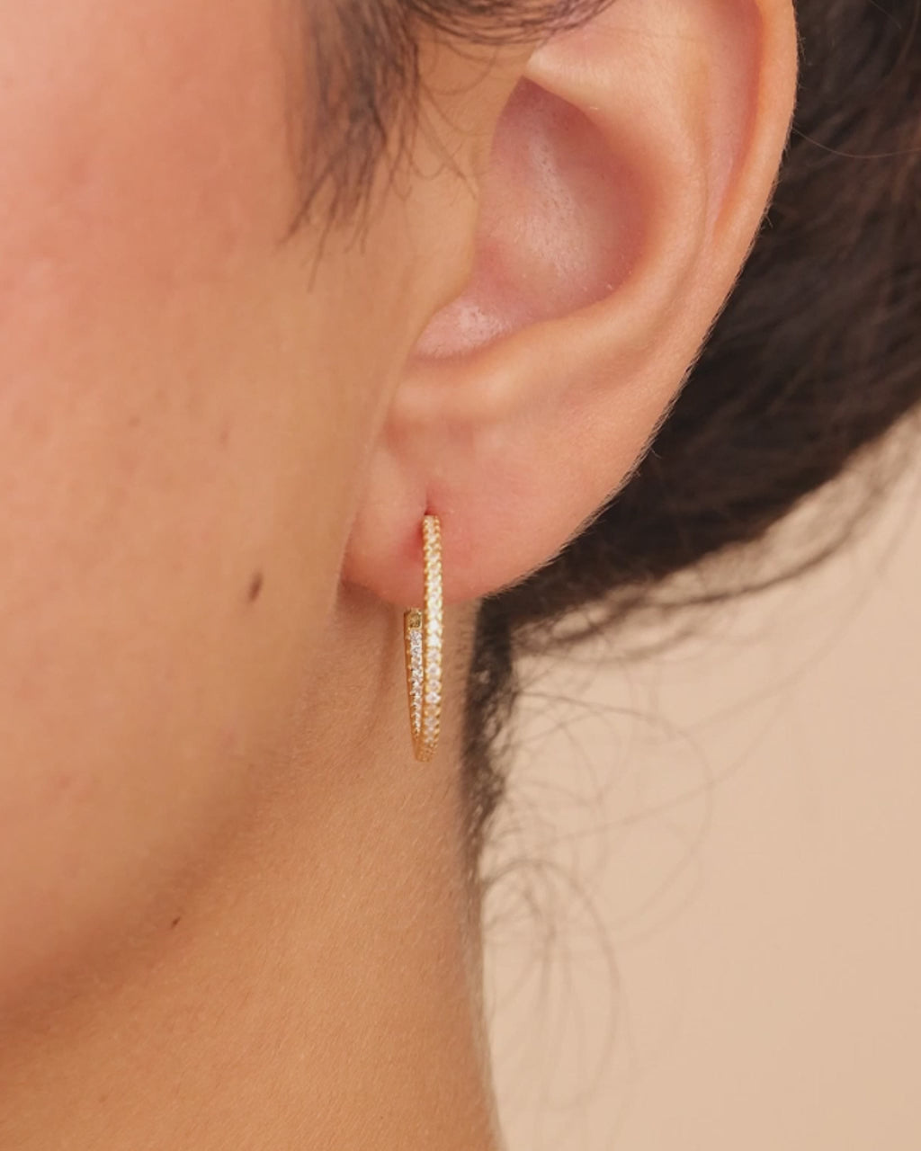 Sterling Silver Lilia CZ Infinity Hoops