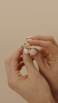 Sterling Silver Irene CZ Twisted Ring