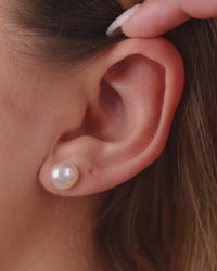 Sterling Silver Baroque Pearl Stud Earrings