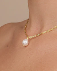 River Pearl Drop Chain Necklace
