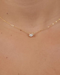 Sterling Silver Marquise Bezel Set Pendant
