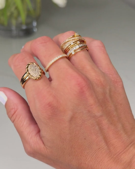 Sterling Silver Thin Cubic Zirconia Band Ring – Sterling Forever