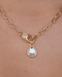 Tay Moonstone Charm & Chain Necklace