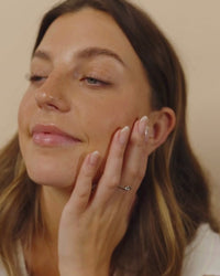 Woman Wearing Silver Love Knot Ring