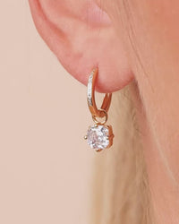 Sterling Silver Princess Cut French Clip Earrings