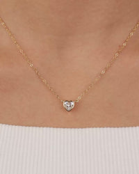 Sterling Silver Heart Bezel Set Pendant