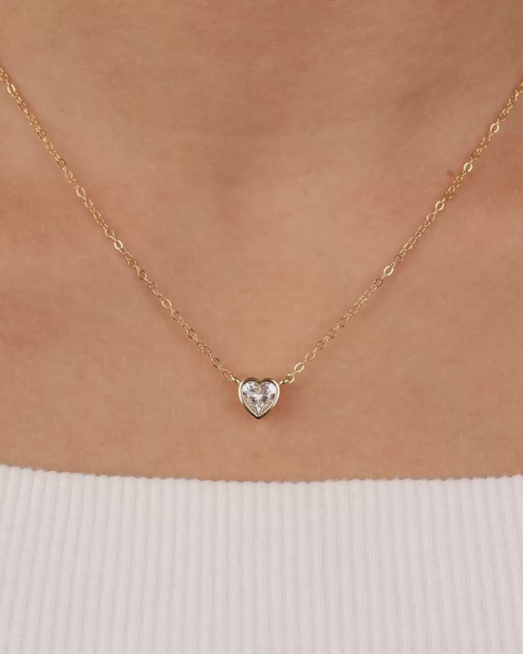 Sterling Silver Heart Bezel Set Pendant
