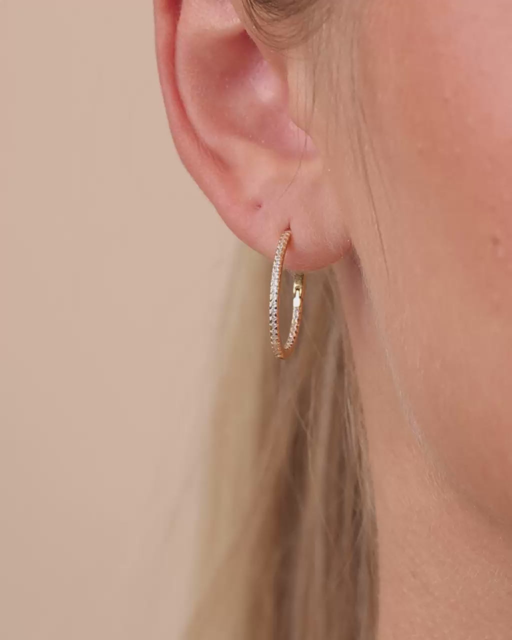 Sterling Silver Lilia CZ Infinity Hoops
