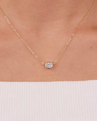 Sterling Silver Round Bezel Set Pendant