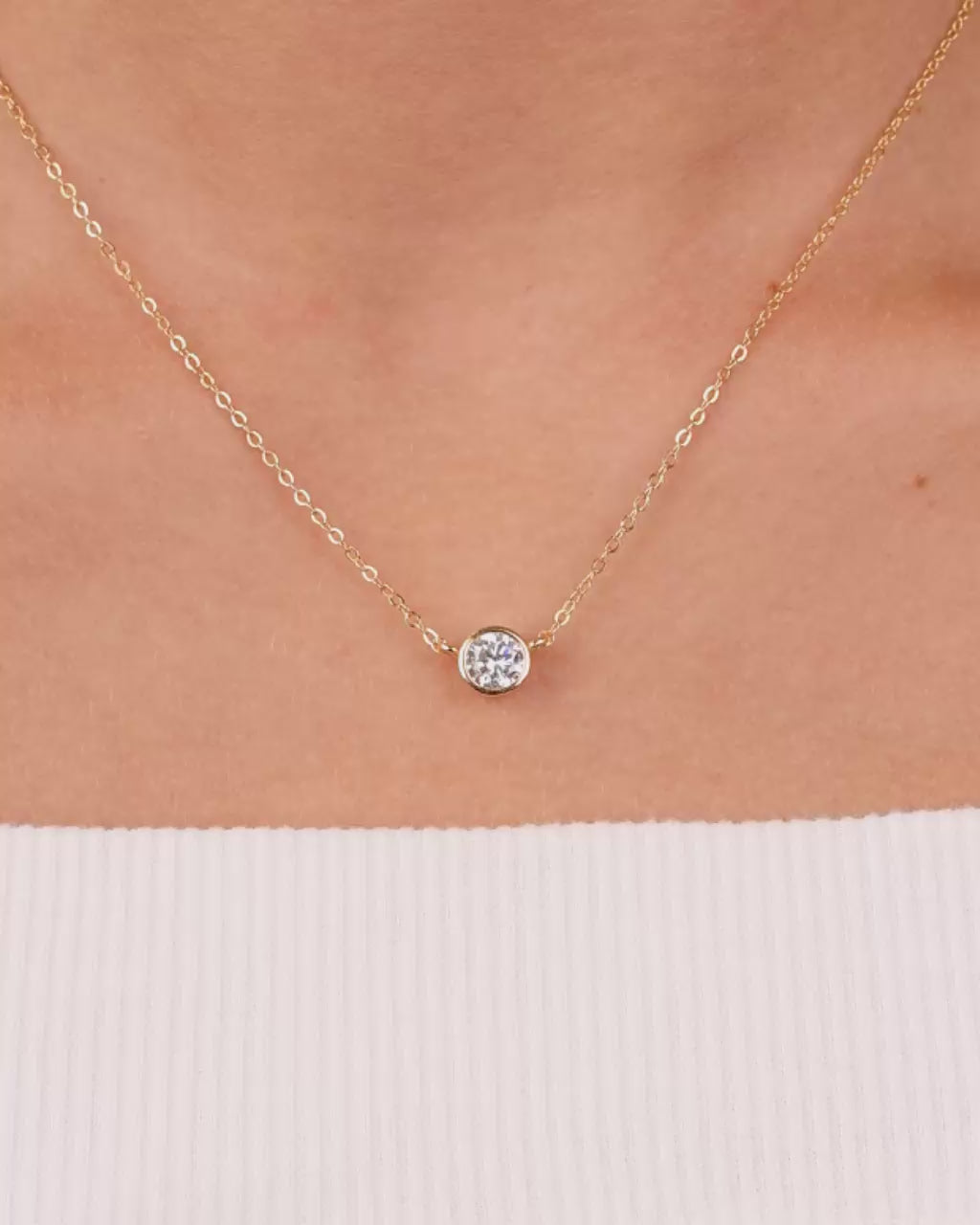 Sterling Silver Round Bezel Set Pendant