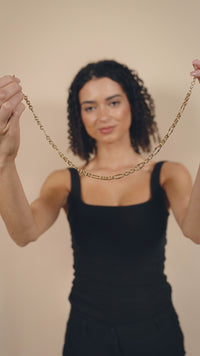 Tegan Textured Long Link Necklace