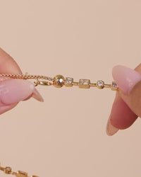 Camden Adjustable CZ Staggered Tennis Necklace