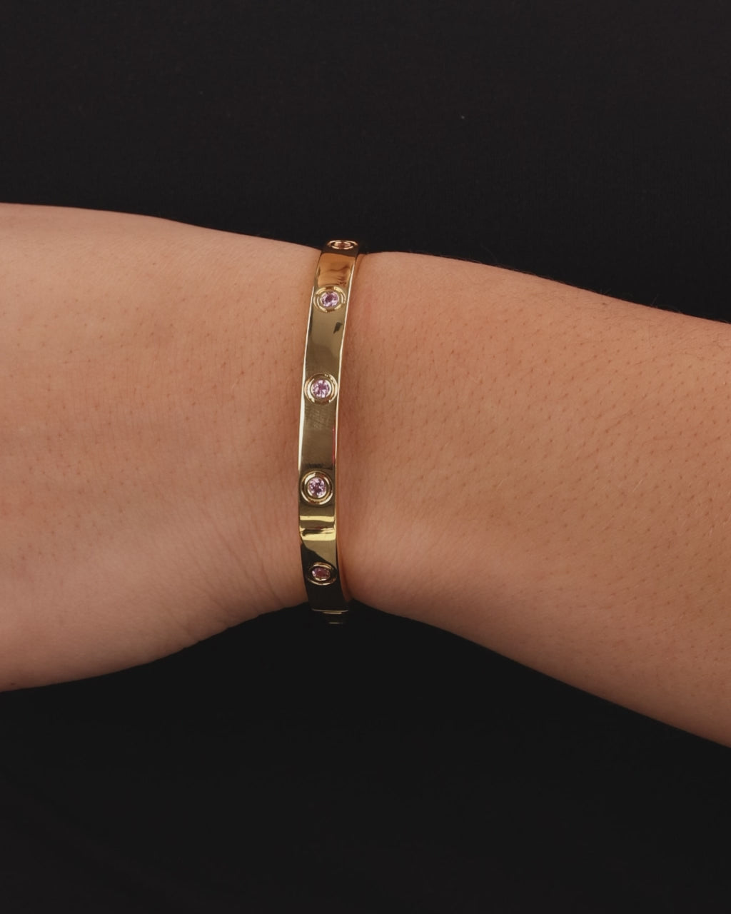 Verona Pink CZ Bangle