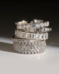 Sterling Silver Yvonne CZ Stacking Ring - Sterling Forever