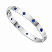 Verona Sapphire CZ Bangle