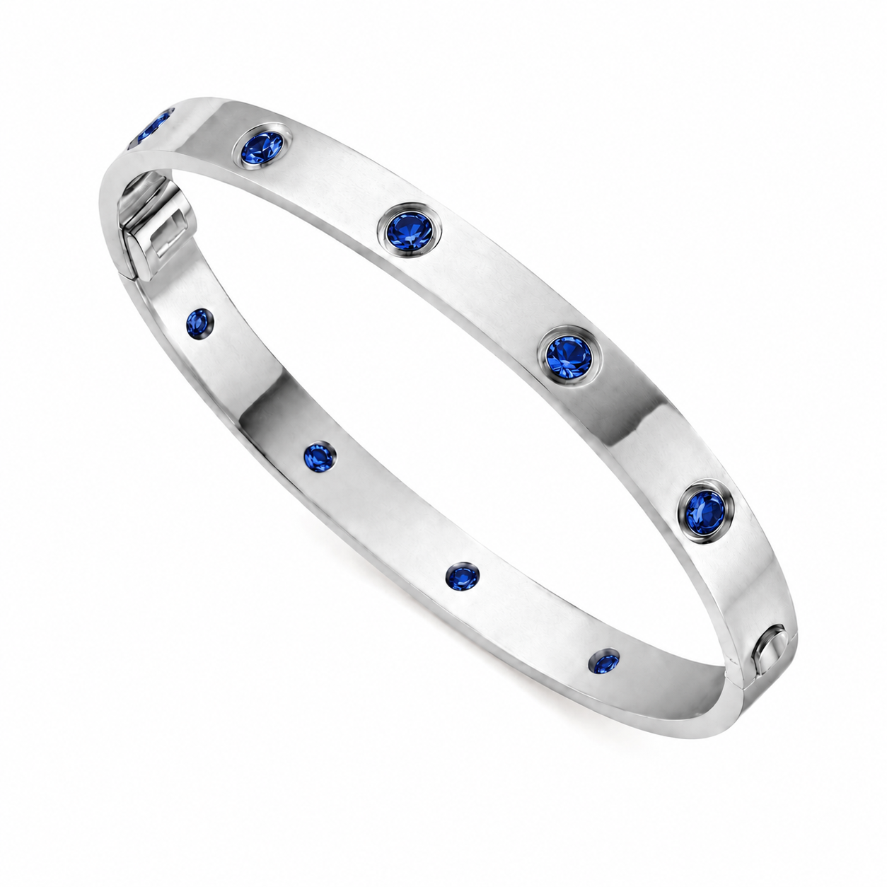 Verona Sapphire CZ Bangle