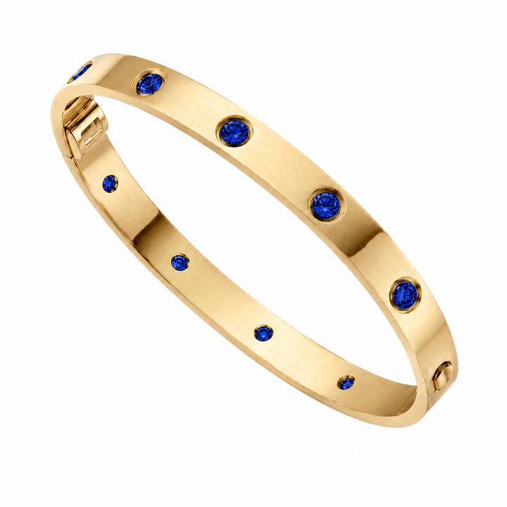 Verona Sapphire CZ Bangle