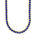 Cecil Sapphire CZ Tennis Necklace
