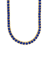Cecil Sapphire CZ Tennis Necklace