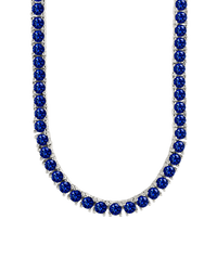 Cecil Sapphire CZ Tennis Necklace