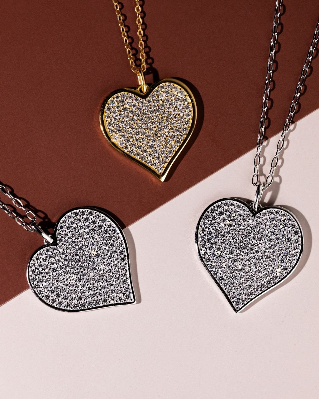 Sterling Silver CZ Statement Heart Pendant - Sterling Forever
