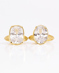 Sterling Silver Oval Cut CZ Cocktail Ring - Sterling Forever