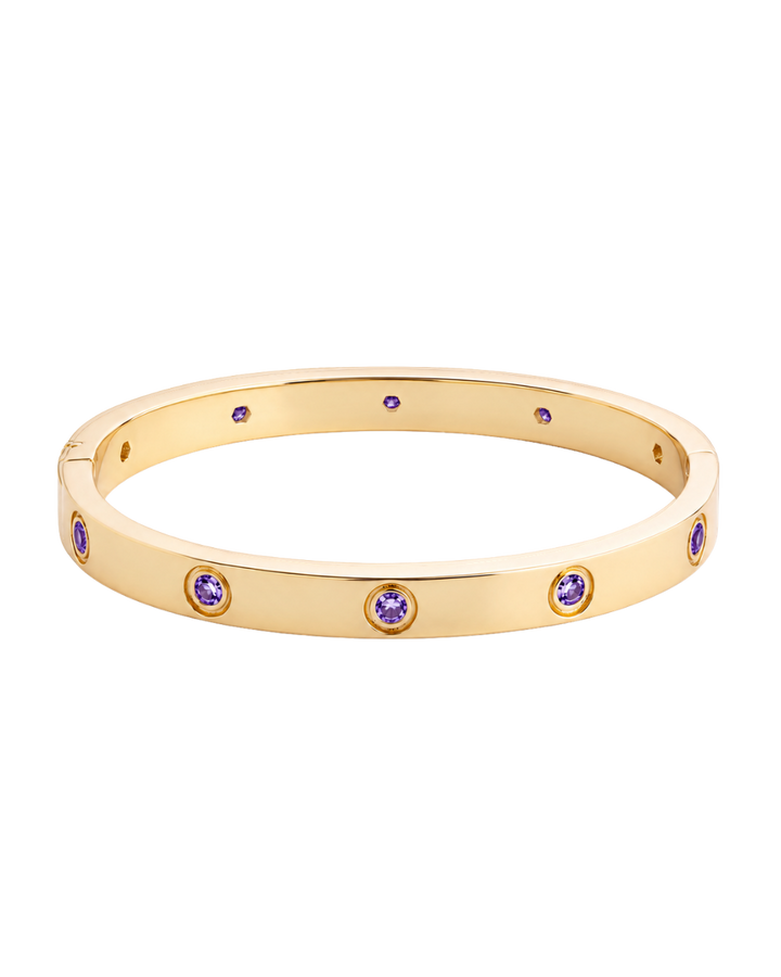 Verona Amethyst CZ Bangle