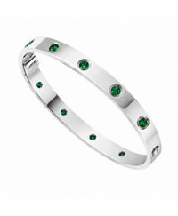 Verona Emerald CZ Bangle, alternate view