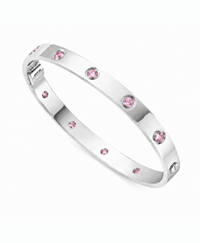 Verona Pink CZ Bangle, alternate view