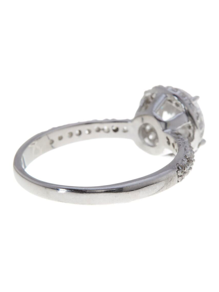 Sterling Silver Round Brilliant CZ Ring with Bead Set Border - Sterling Forever