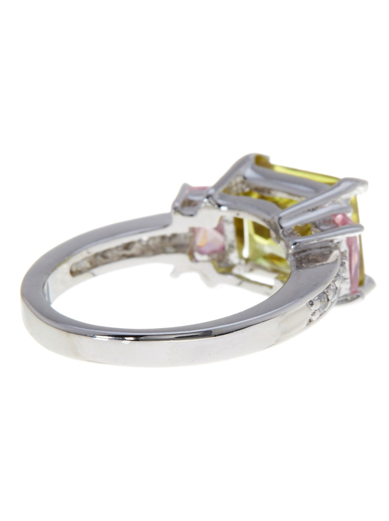 Sterling Silver Camilla's Peridot N' Pink Ring - Sterling Forever