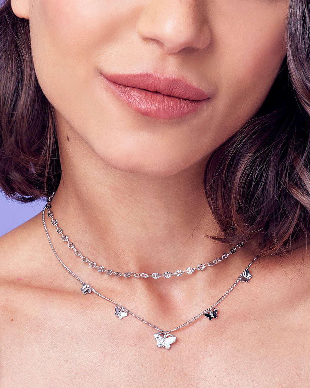 Sterling Silver Textured Anchor Chain Necklace Necklace Sterling Forever 