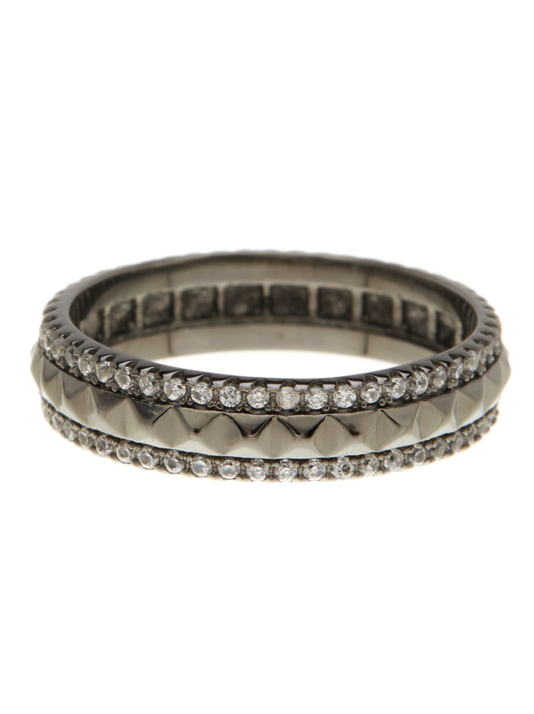 Sterling Silver Textured CZ Ring - Sterling Forever