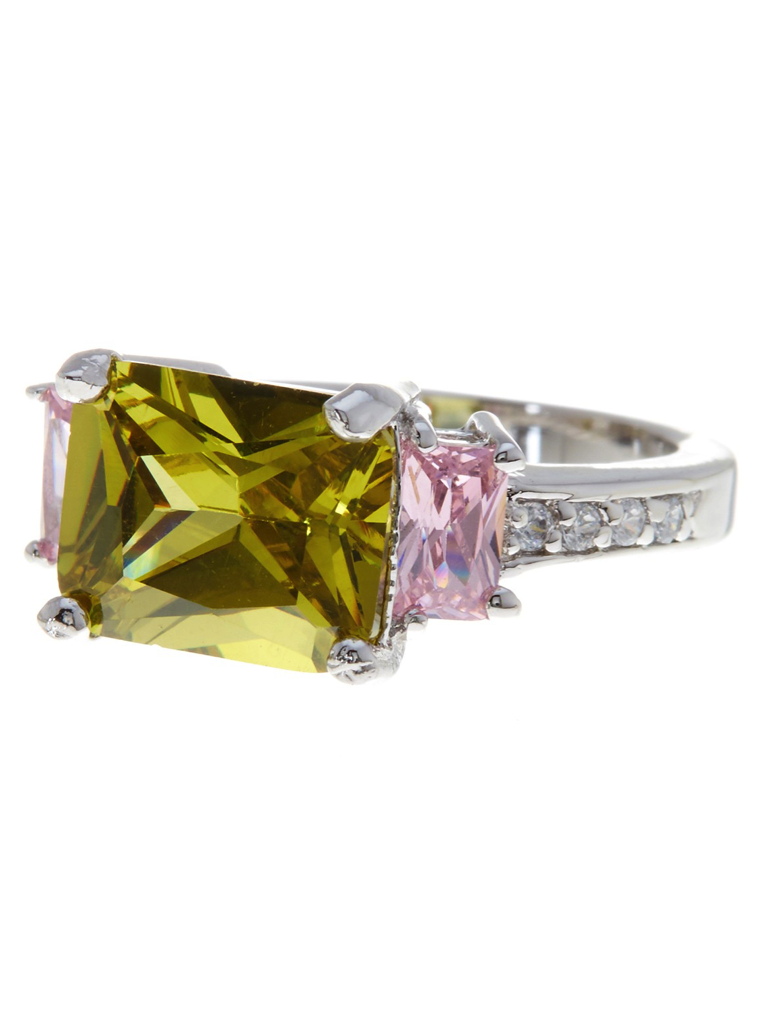 Sterling Silver Camilla's Peridot N' Pink Ring - Sterling Forever