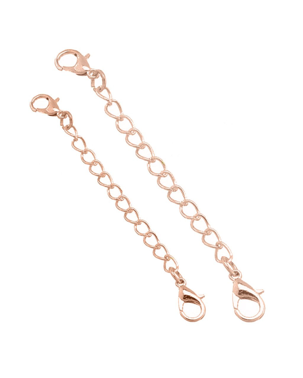 VANBARIS 925 Sterling Silver Necklace Extender Rose Gold Necklace Extender Rose Gold Chain Extenders for Necklaces 2, 3, 4 Inches