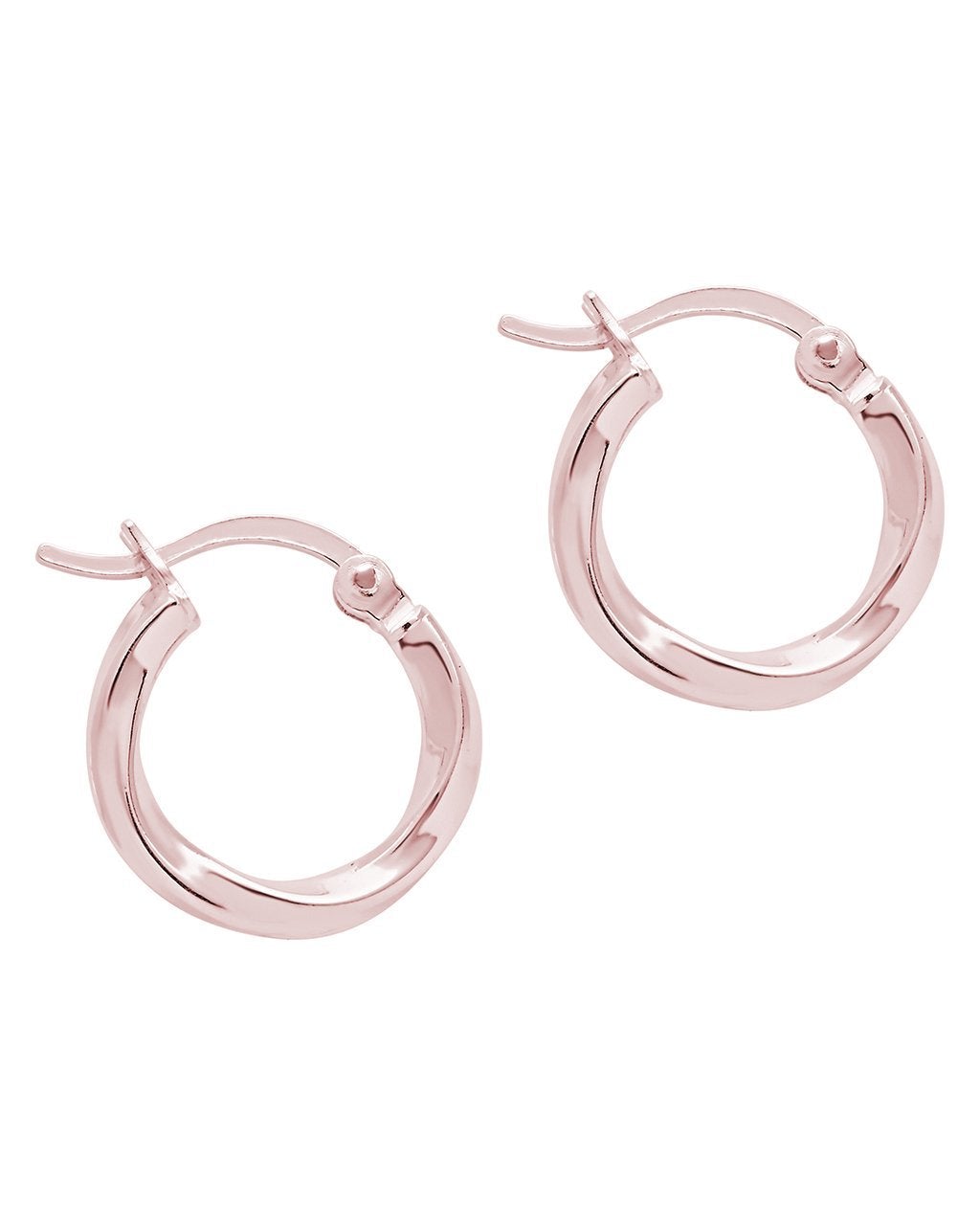Dainty Sterling Silver Simple Twist Hoops Earring Sterling Forever 