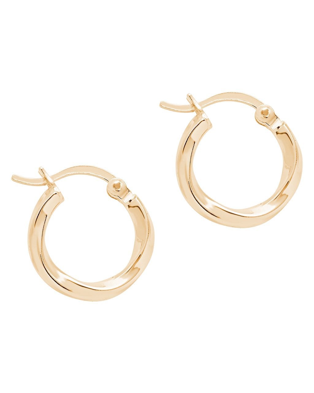 Dainty Sterling Silver Simple Twist Hoops Earring Sterling Forever 