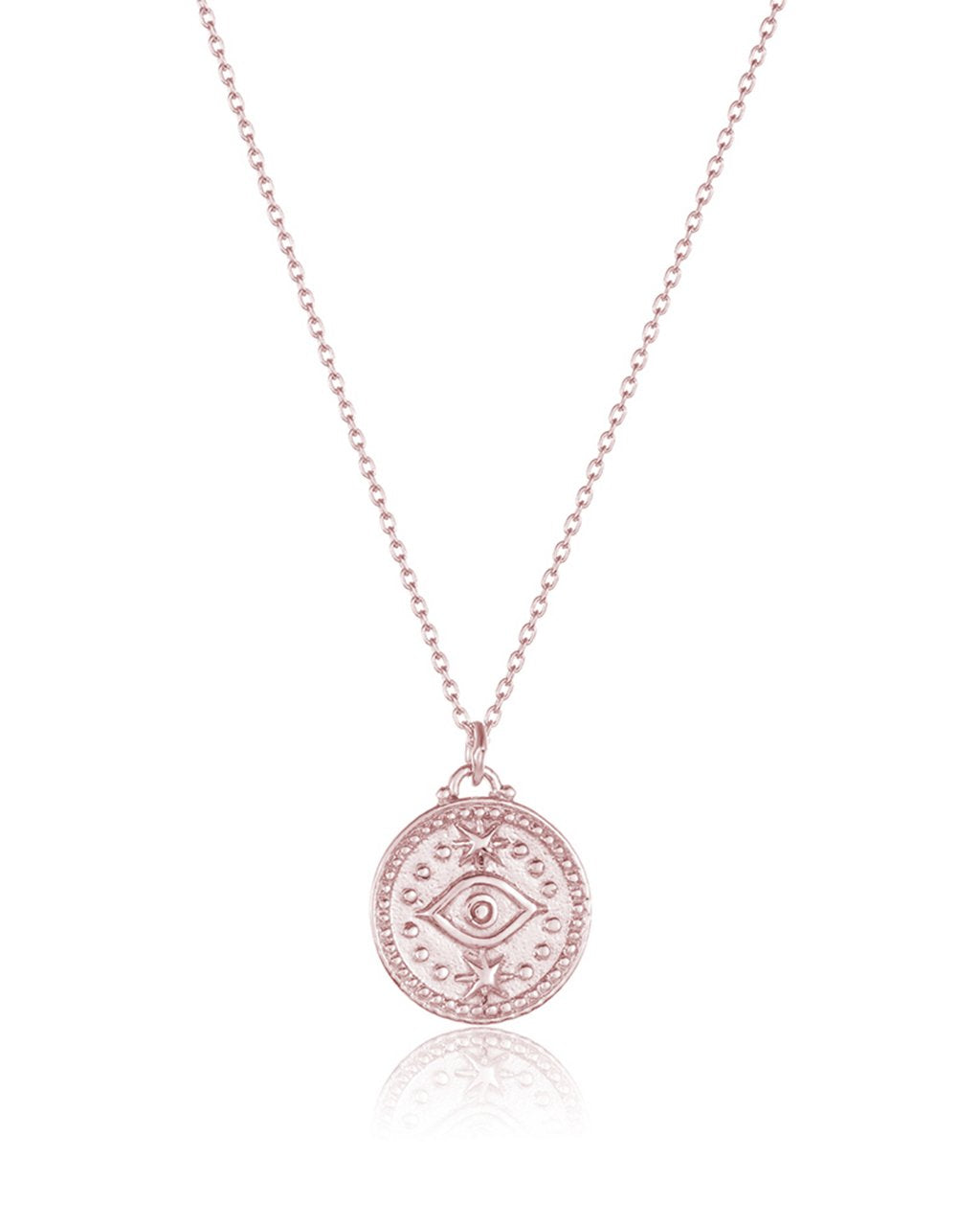 Sterling Silver Round Evil Eye Pendant - Sterling Forever