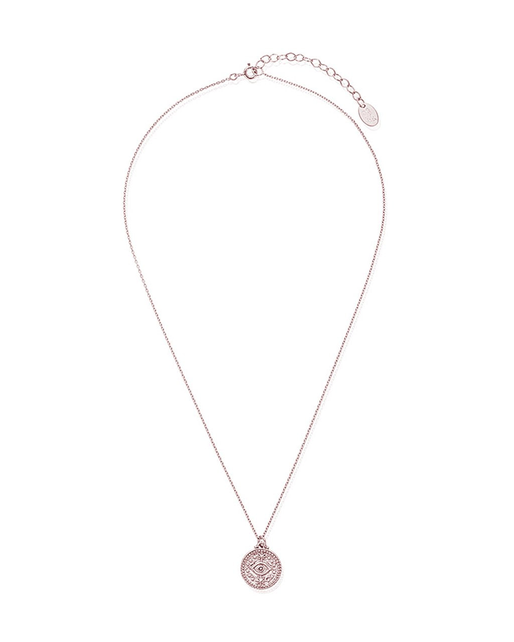 Sterling Silver Round Evil Eye Pendant - Sterling Forever